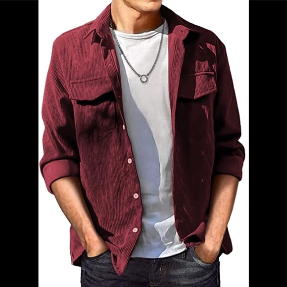 New Mens Lightweight Corduroy Jacket Button Closure Multiple Sizes - Picture 1 of 1